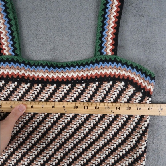 Veronica Beard Womens Livina Knit Cotton Crop Tank Top Brown Medium - Picture 6 of 13